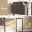 Bureau d'ordinateur 31 po avec structure en métal, surface imperméable et sac de rangement - idéal pour le bureau-1676133826-1676133825