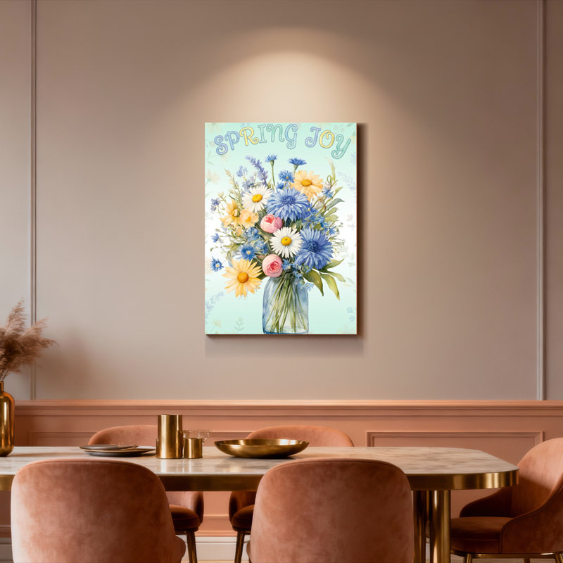 «Spring Joy», ensemble de 1 reproduction de peinture à l'huile sur toile, H 18 po x l 12 po