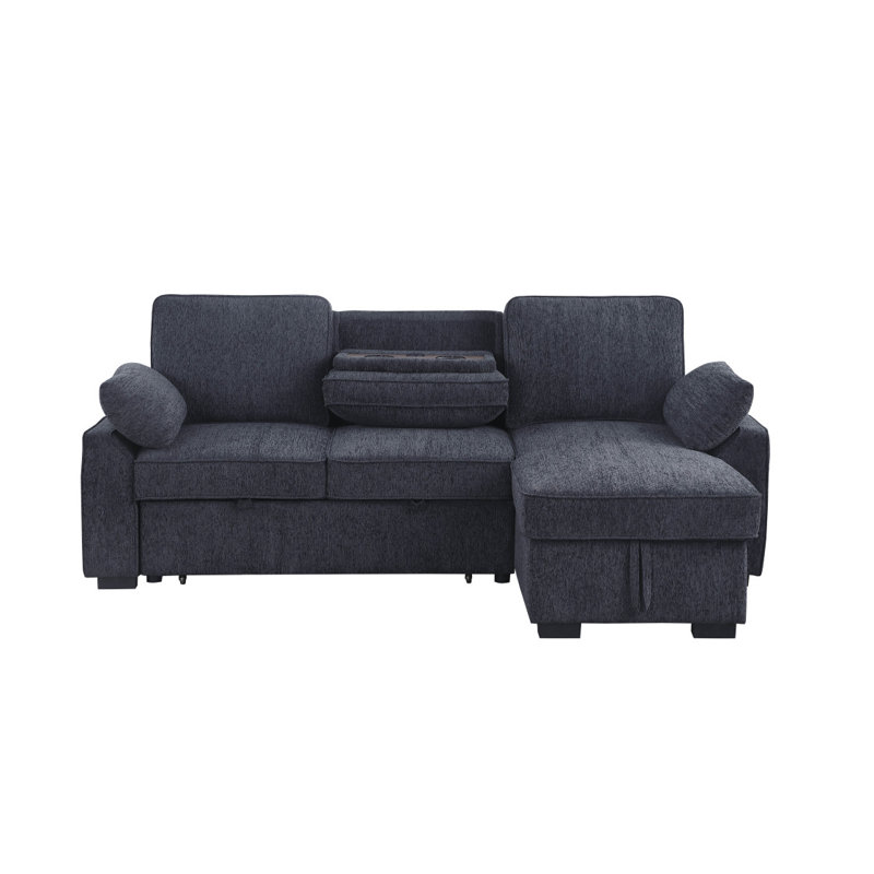 Savannah Modular Corduroy Sectional Sofa With Ottoman, Camel Polyester Blend