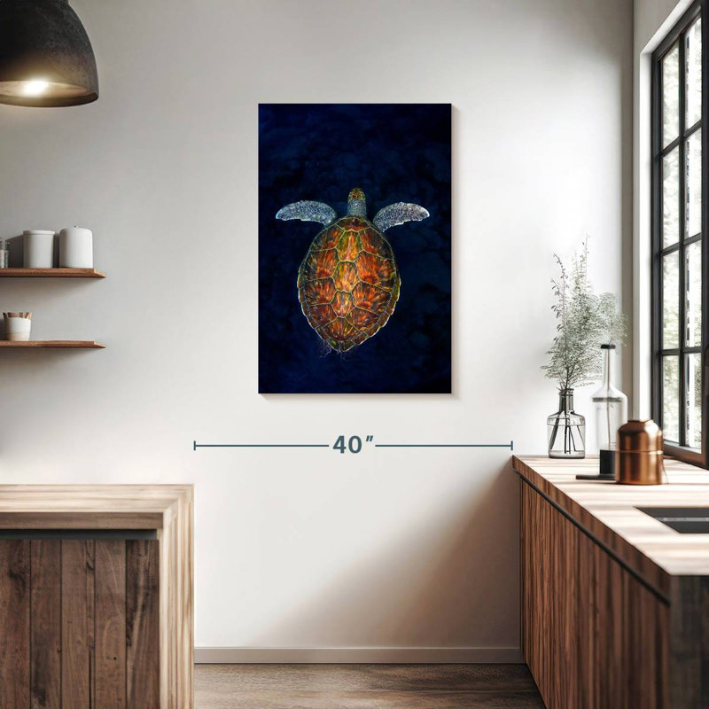 Brampt Turtle In The Abyss, 36" H x 24" W