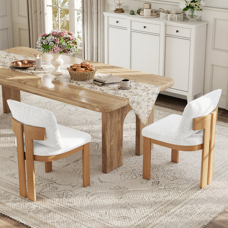 Chaises de salle à manger Boucle, 2, Beige