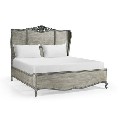 Arlingham Solid Wood Wingback Bed