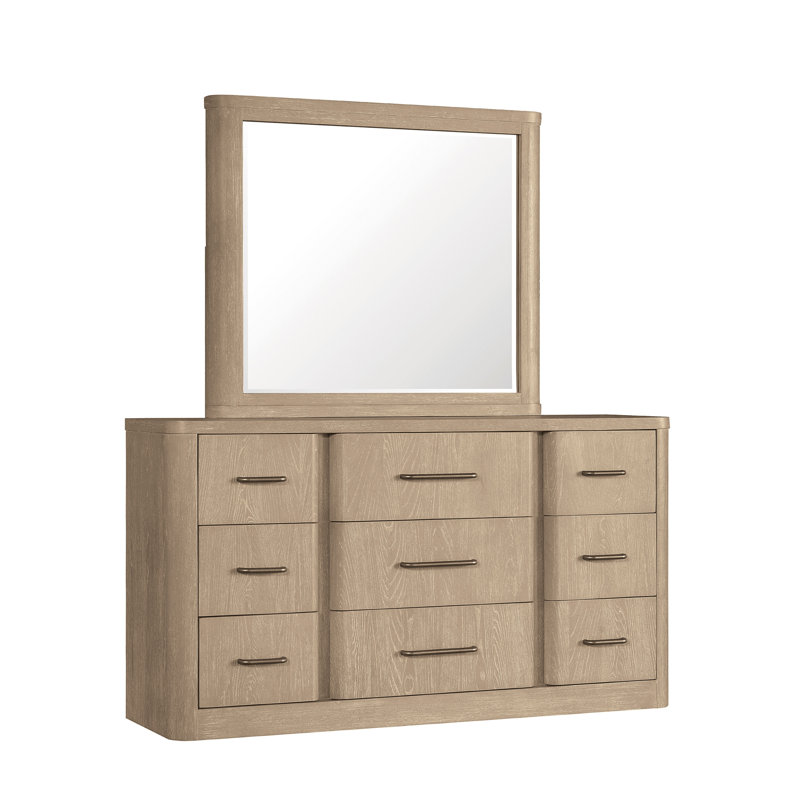 Hedrick 9 Drawer Dresser With Mirror