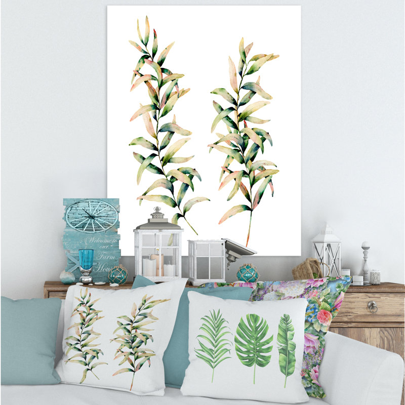 Branches d'automne - Peinture sur toile, H 20 po x l 12 po x P 1po, Toile tendue