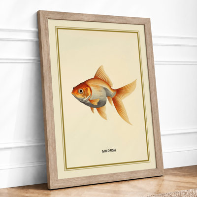 Goldfish Study Botanical - Framed Print