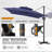 128'' X 104'' Rectangular Cantilever Umbrella with Weighted Base-403787507