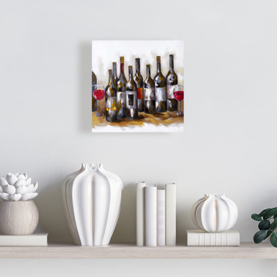 Toile de bouteilles de vin rouge | Art mural de cuisine