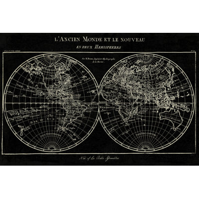 Carte du monde en noir