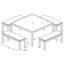 Urbana Outdoor 5 - Piece Dining Set with Cushions-1275562681