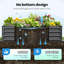  Lit de jardin surélevé 6 x 3 x 1 pi en acier galvanisé avec cage de protection végétale-1035009711