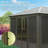 12X14ft Outdoor Sunroom, Galvanized Steel Hardtop Enclose Gazebo Sloping Roof, All Weather Aluminum Solarium Screen House For Patio Deck Backyard With Lockable Door, Moveable PC Screen