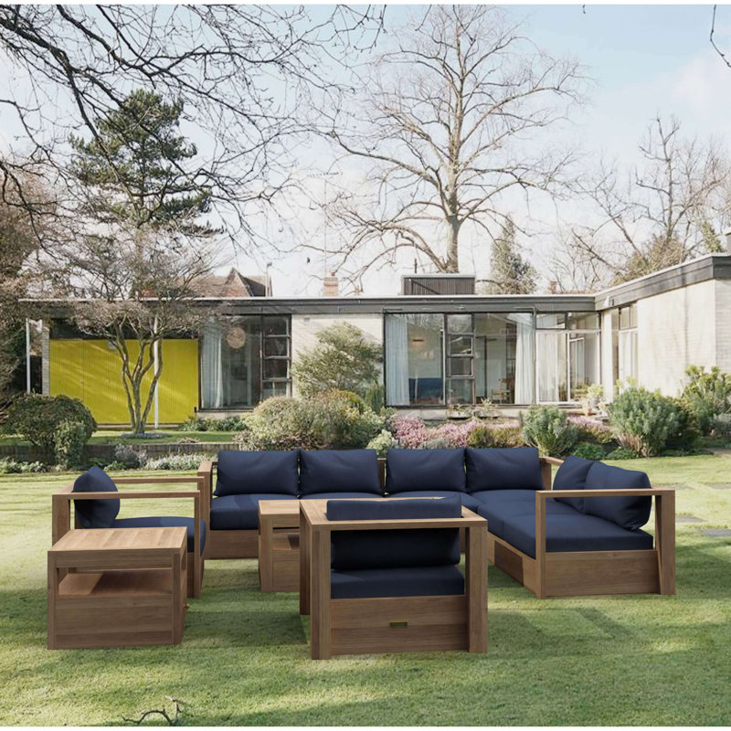 SET-153 COPACABANA MODULAR DEEP SEATING SET, Navy