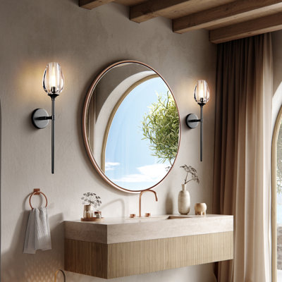 Applique murale en cristal, luminaire de salle de bain sur miroir 