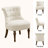 Chenille Upholstered Button Tufted Wingback Side Chair-351151113