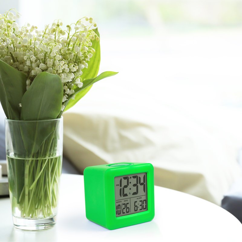 Digital Mechanical Alarm Tabletop Clock in Green