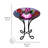 Solar LED Floral Glass Bird Bath with Stand - Butterflies & Peonies