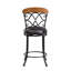 Élégante chaise pivotante avec revêtement en similicuir et structure en métal pour manger et se détendre