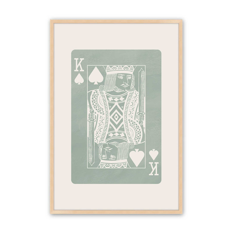 Impression de carte «Sage King», H 15 po x l 12 po, Érable brut