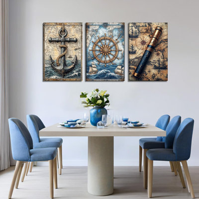 3 Piece Wrapped Canvas Wall Art