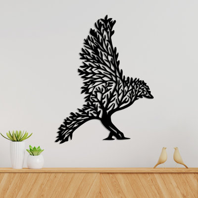 Elegant Black Decorative Metal Wall Accessory, 21.7 x 16.5 inches | 100% Metal Construction, Thickness: 0.06 inches | Lightweight Design at 1.2 lbs | Perfect for Home Décor & Modern Art Displays