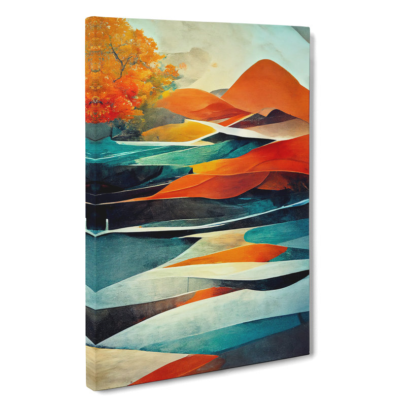 Meadow Landscape Abstract No.2 - Wrapped Canvas, 76cm H x 50cm W x 3cm D