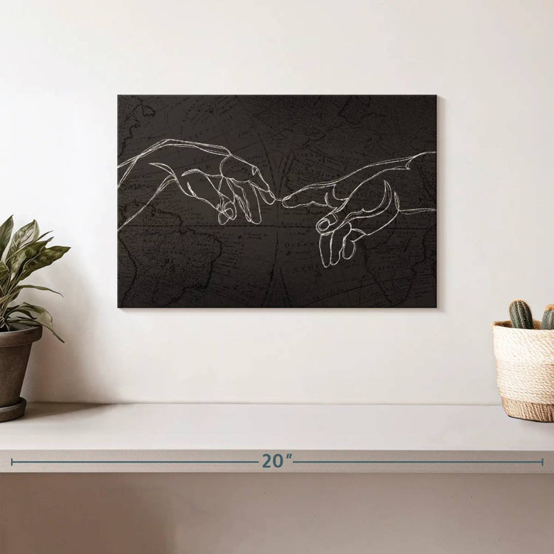 Aliaz Finger Connection World Map, 8" H x 12" W