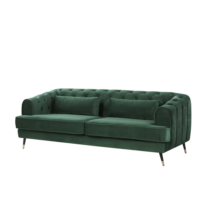 Cloutier Velvet Sofa, Green