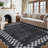 Scalloped Area Rugs Modern Bordered Accent Carpet,Non-Slip Floor Cover,Stain-Resistant Indoor Mat for Bedroom,Kitchen,Living Room-620051064-620051332