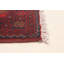 Tapis rouge en laine noué à la main de conception unique 4 pi 11 po x 6 pi 4 po Morfa