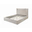 Grand lit en tissu beige (lit seulement)