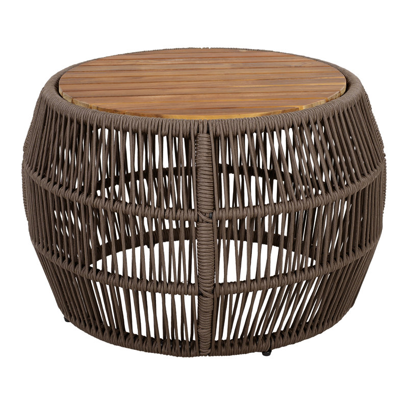 Table d'appoint Ardenn, Teak Top/Brown Base