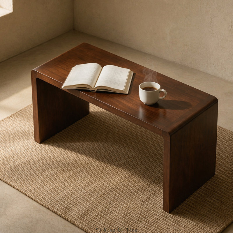 Table basse en forme de C de 35 cm (13,77 pouces), table d'appoint convertible 2 en 1, noyer