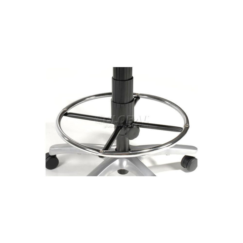 Backed Adjustable Height Ergonomic Lab Stool with Footring Wheels