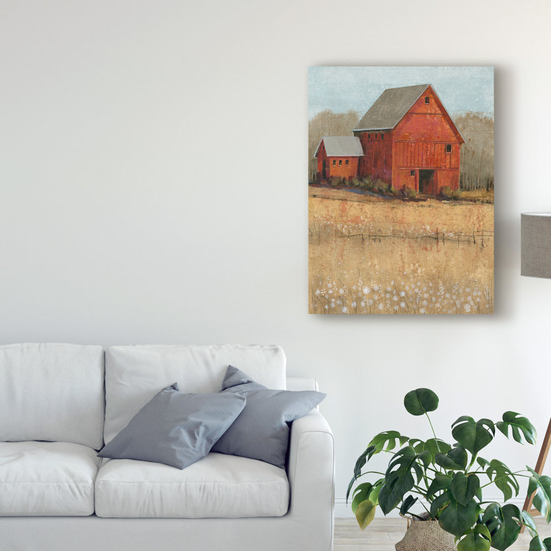 « red grange view ii », peinture sur toile tendue, H 19 po x l 14 po x P 2 po