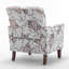 Fauteuil en mélange de polyester à motifs