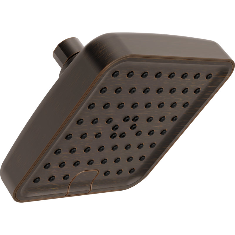 Pomme de douche carrée 6 pouces Delta à 4 réglages bronze huilé, 1,75 gal / min, Venetian Bronze
