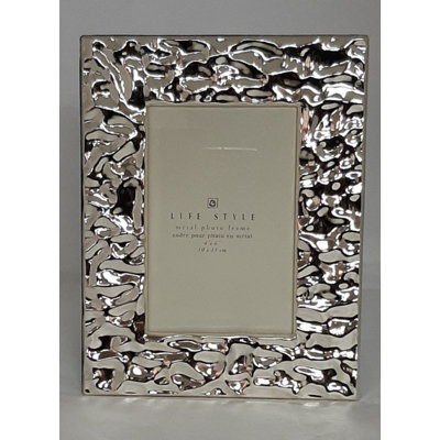 Silver Metal Embossed Picture Frame
