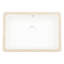 Lavabo de salle de bain encastrable 18 po x 12 po avec trop-plein blanc céramique - Style classique moderne, résistance aux acides pour le remodelage Moderne, élégant, salle d'eau