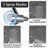 8" Metal Rain Shower Head With Handheld Spray Combo, Adjustable Extension Arm, 71 Inch Hose-125227267