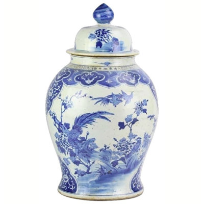 Handmade Porcelain China Ginger Jar