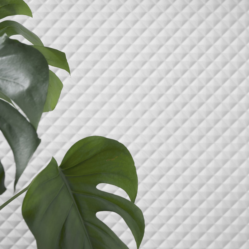 Montana White 12" x 36" 3D Textured Glossy Spanish Wall Tile