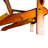 Foldable Indoor Wood Chair With A Comfort - Giving Sloping Seat, Wide Seat And Armrest, Made Of Populus In Oak Color, Simple Assembly, 250 Lbs Weight Limit, Ideal For Patio, Garden Outdoor