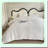 Ultra Soft Fluffy White Rabbit Comforter Set - Queen Size Plush Shaggy Flannel Velvet Bedding with Stripes, Includes 1 Comforter and 2 Pillowcases