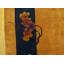Antique Art Deco Room Size Wool Blue, Yellow / Gold / Orange Rug