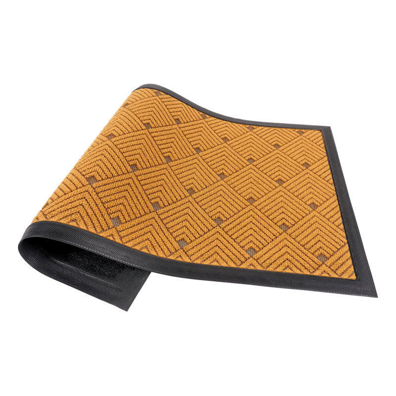 Ghi Non-Slip Geometric Indoor/Outdoor Doormat, Natural