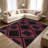 Black Red Diamond carpet-easy to clean, machine-washable, soft and comfortable; suitable for door mats, kitchens, living rooms, bedrooms, corridors, and laundry areas. Easy to clean, durable carpet for home decoration.-129871344