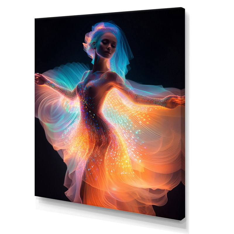 " Iridescent Light Dancer Allure I ", Wrapped Canvas, 20" H x 12" W x 1" D