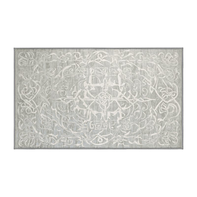 Machine Washable Gray Area Rug