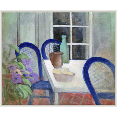 Courtyard Still Life Giclee On Canvas