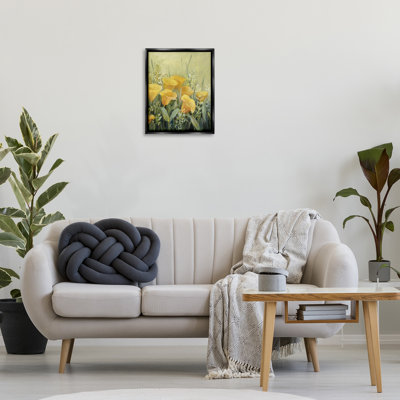 «Golden Horned Poppies», art mural encadré par Lanie Loreth